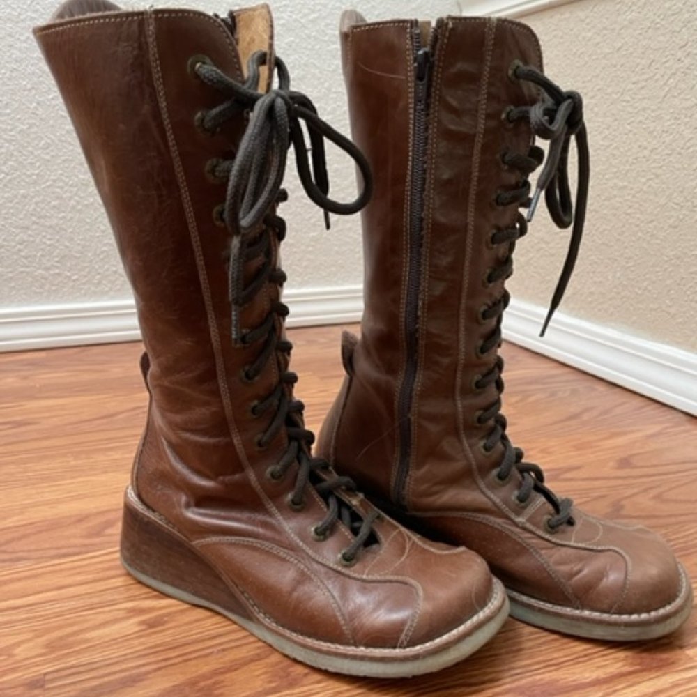 Destroy Laceup/Zipper Boots size 40